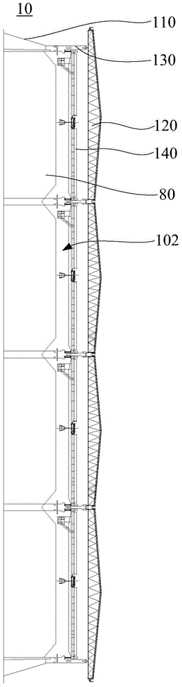 Matching structure of coal shed, shed column and coal-retaining wall