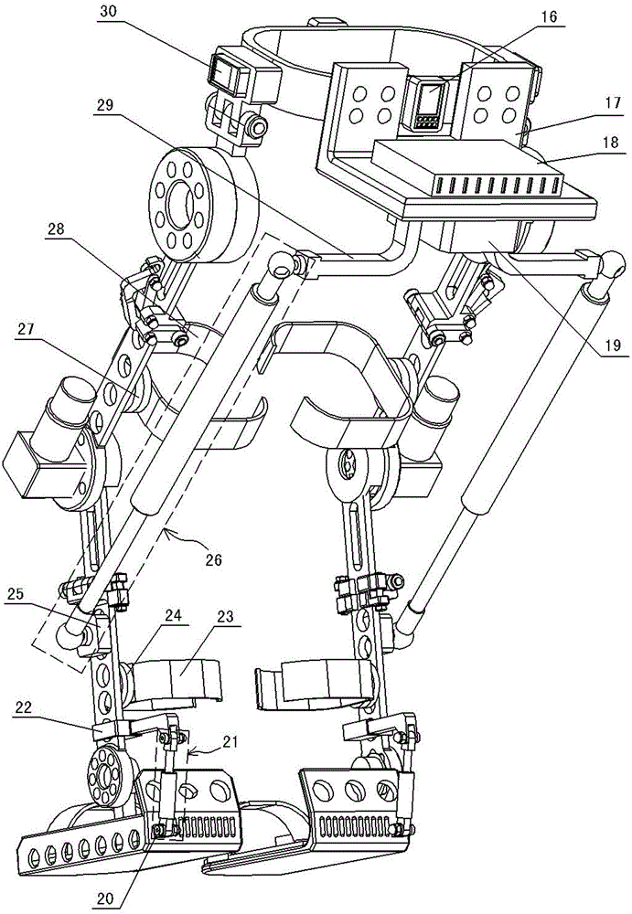 Wear type lower limb assistant robot, folding method thereof and hand luggage for carrying