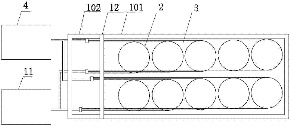 Energy storing battery and energy storing system