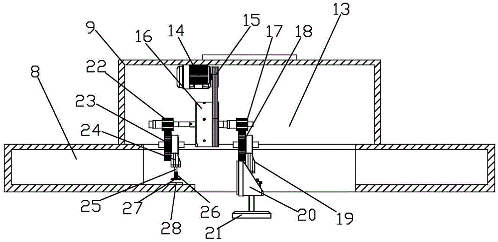 Continuous copper strip stamping worktable