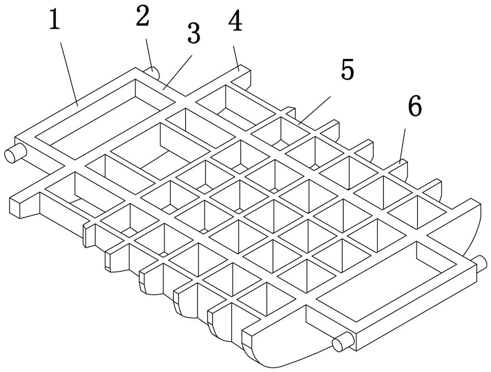 Core iron for pouring rear wall casting of 10M3 electric bucket