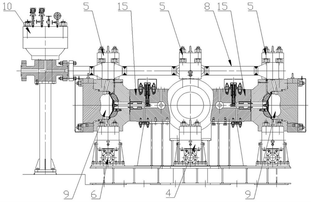 Novel three-cylinder single-action diaphragm pump fluid end