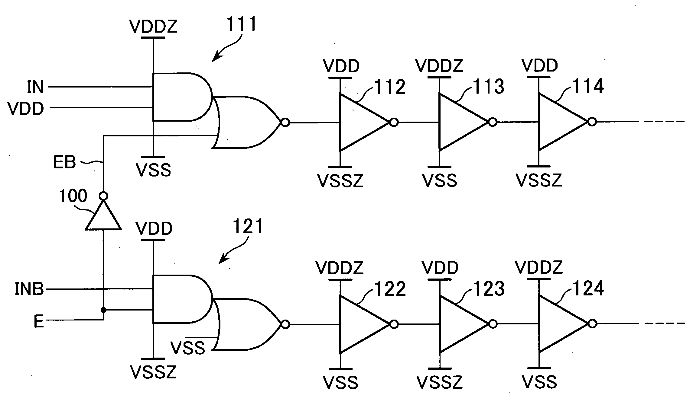 Semiconductor device having a pseudo power supply wiring