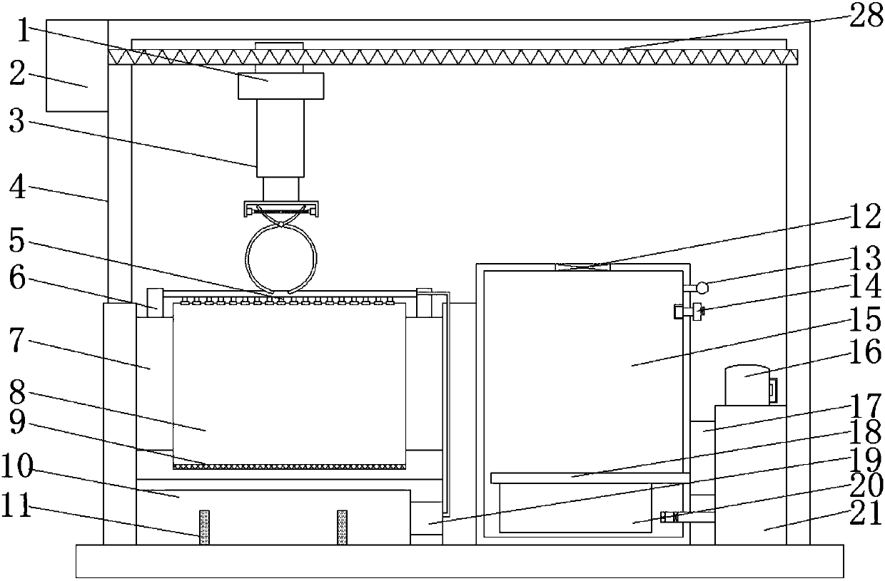 Down feather screening device