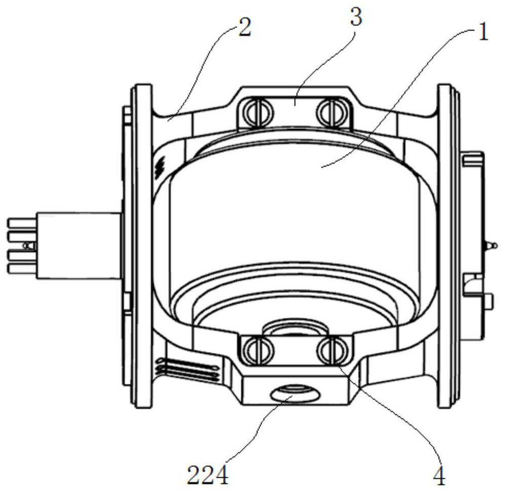 Static balance method of H-type double-stator dynamic pressure motor on frame assembly