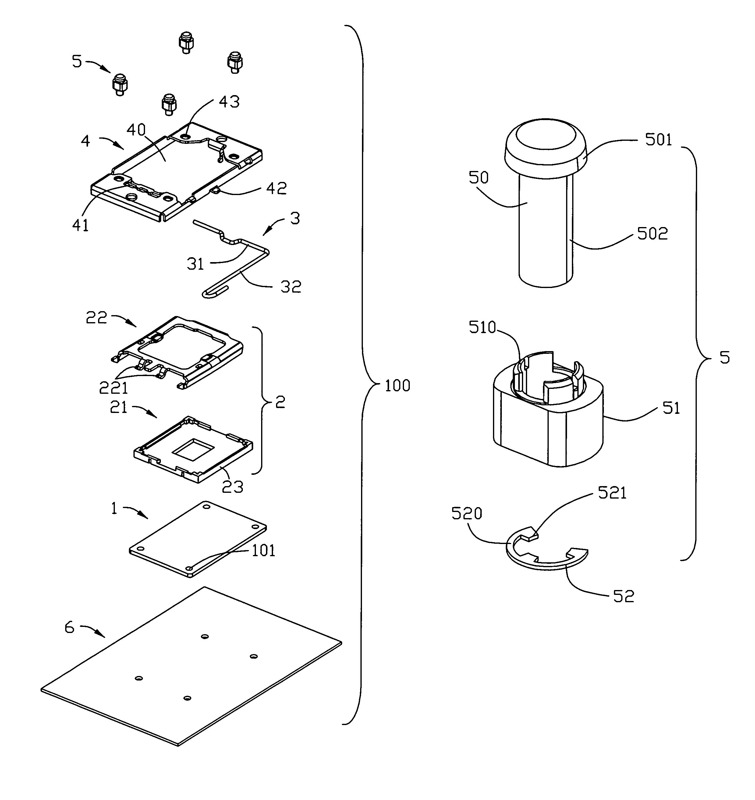 Electrical connector having a connecting assembly