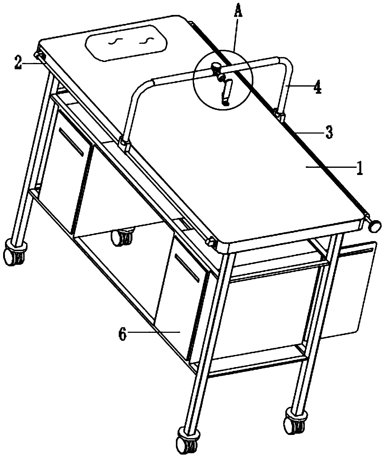 Thoracocentesis positioning device for respiratory internal medicine department