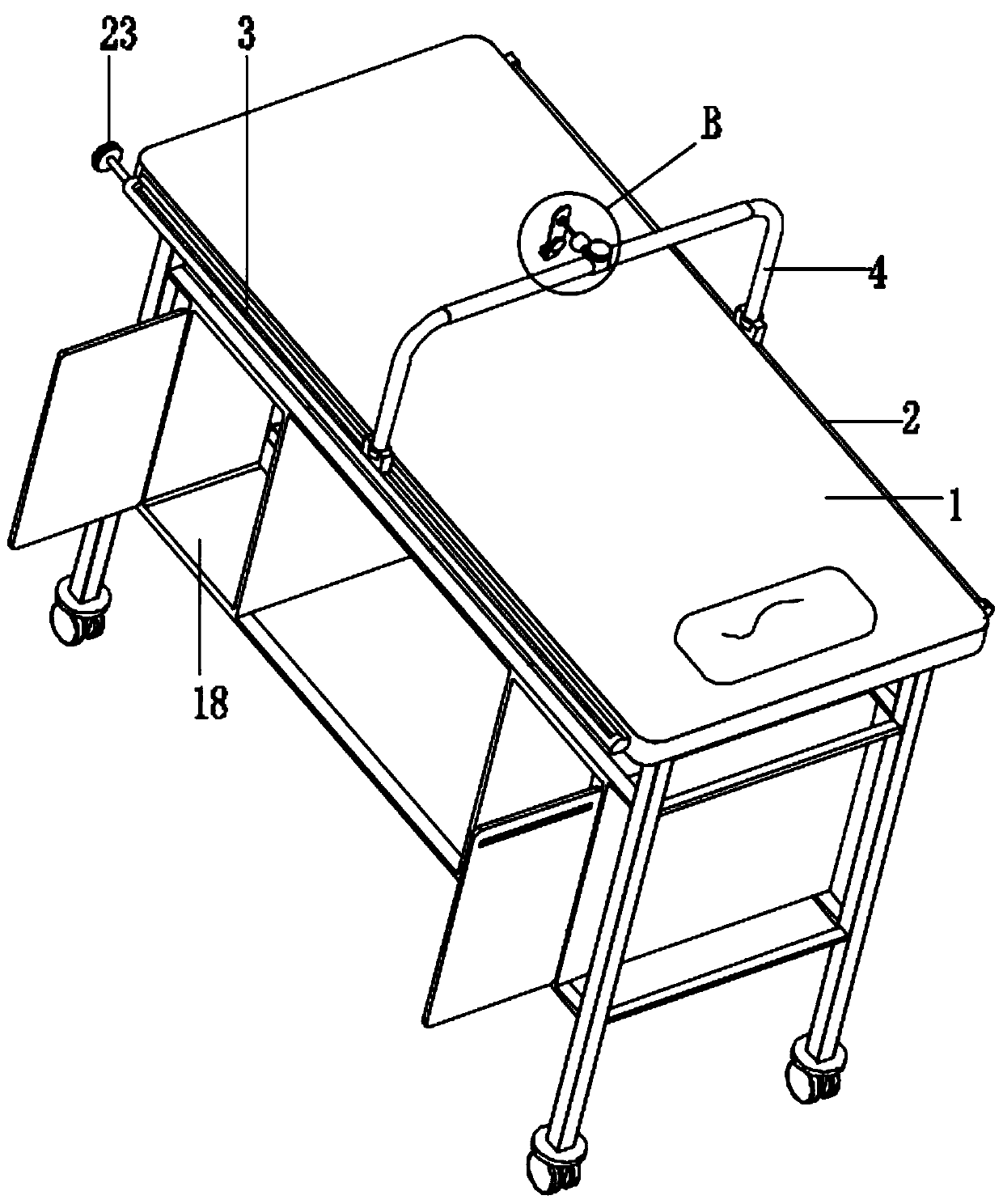 Thoracocentesis positioning device for respiratory internal medicine department