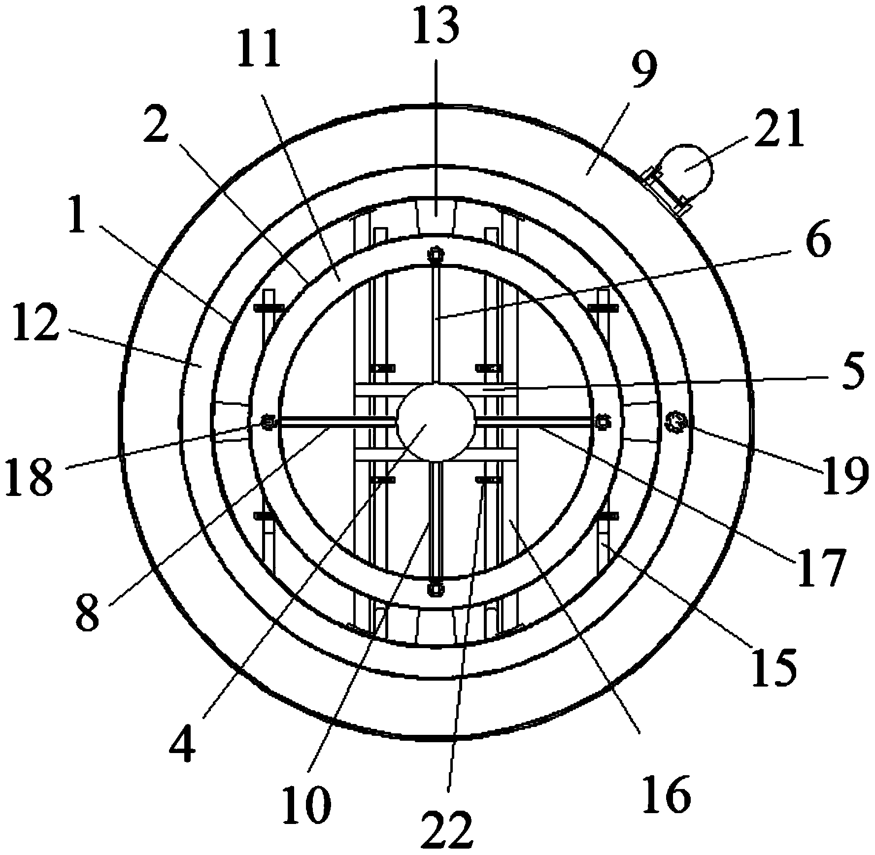 Vertical rotary type gravity-separation oil-separating tank