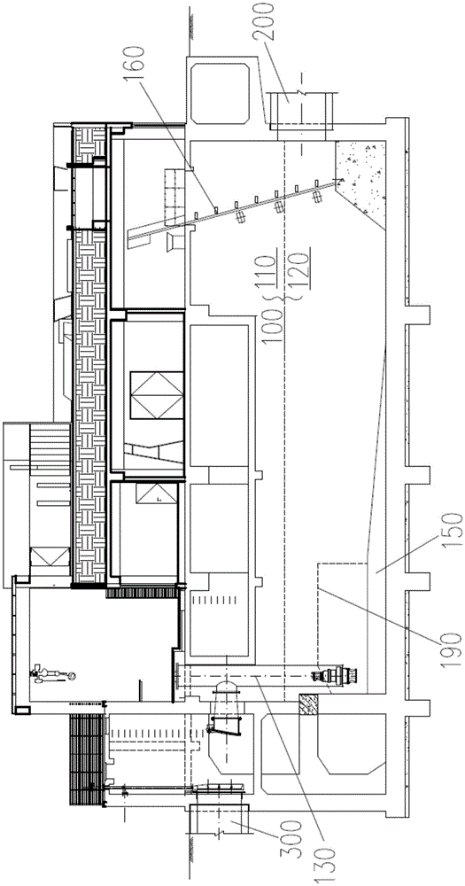 Underground open storage tank