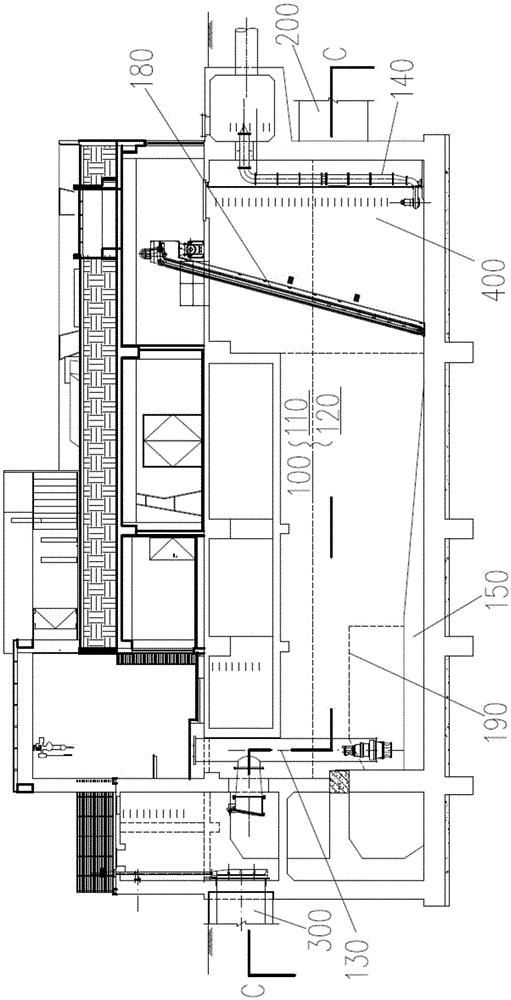 Underground open storage tank