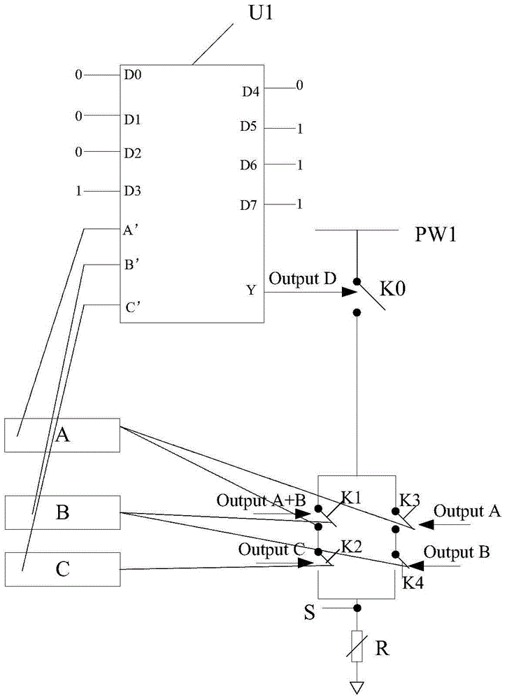 Switch signal output channel detection method and structure