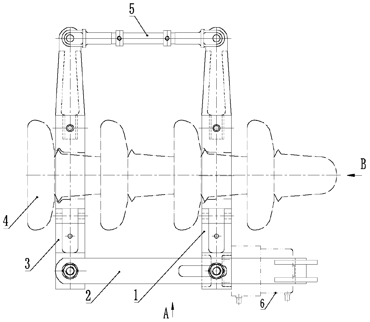 Special clamping tool for robot for live replacement of strain single insulator of ultrahigh-voltage line