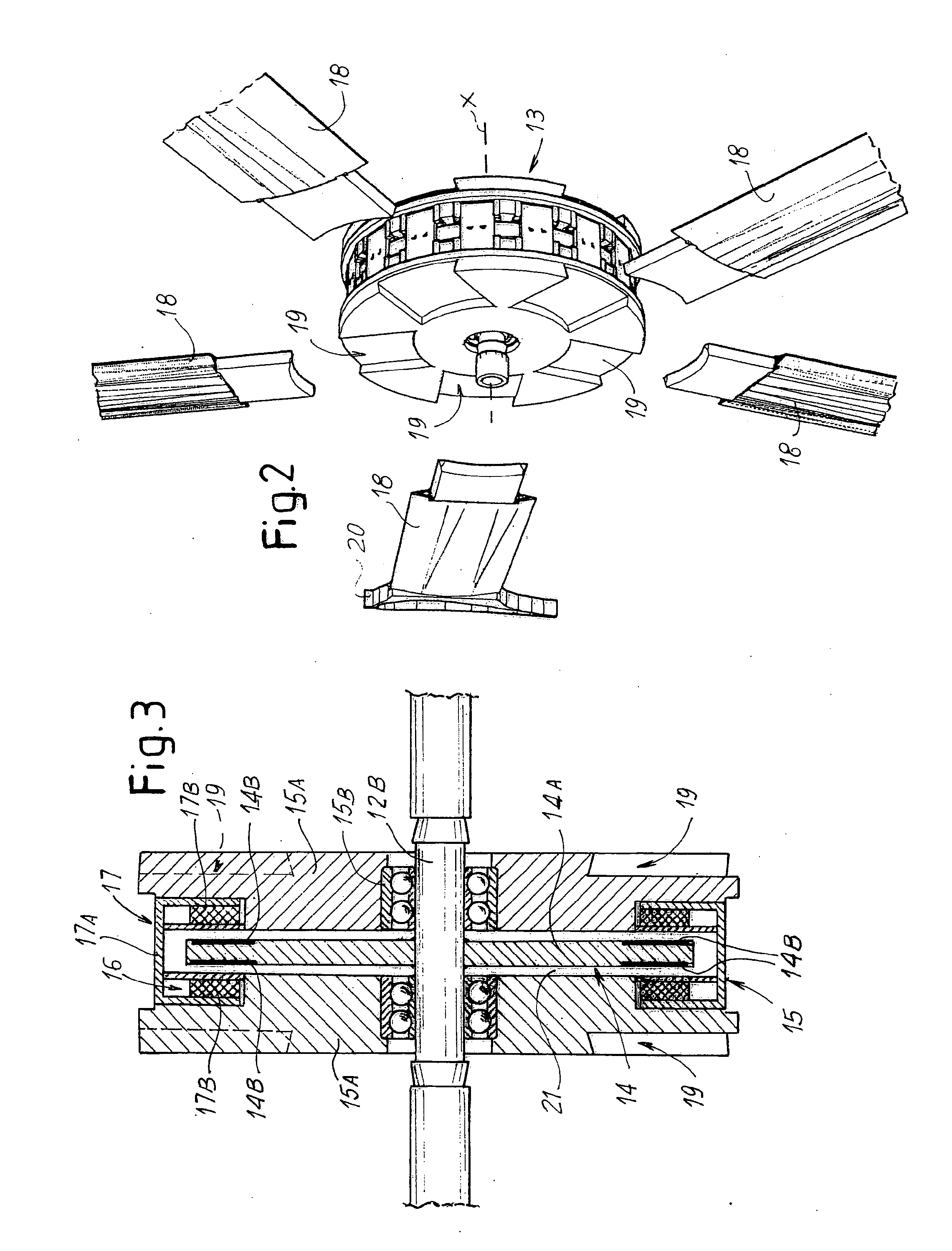 Electric alternator for wind power generators