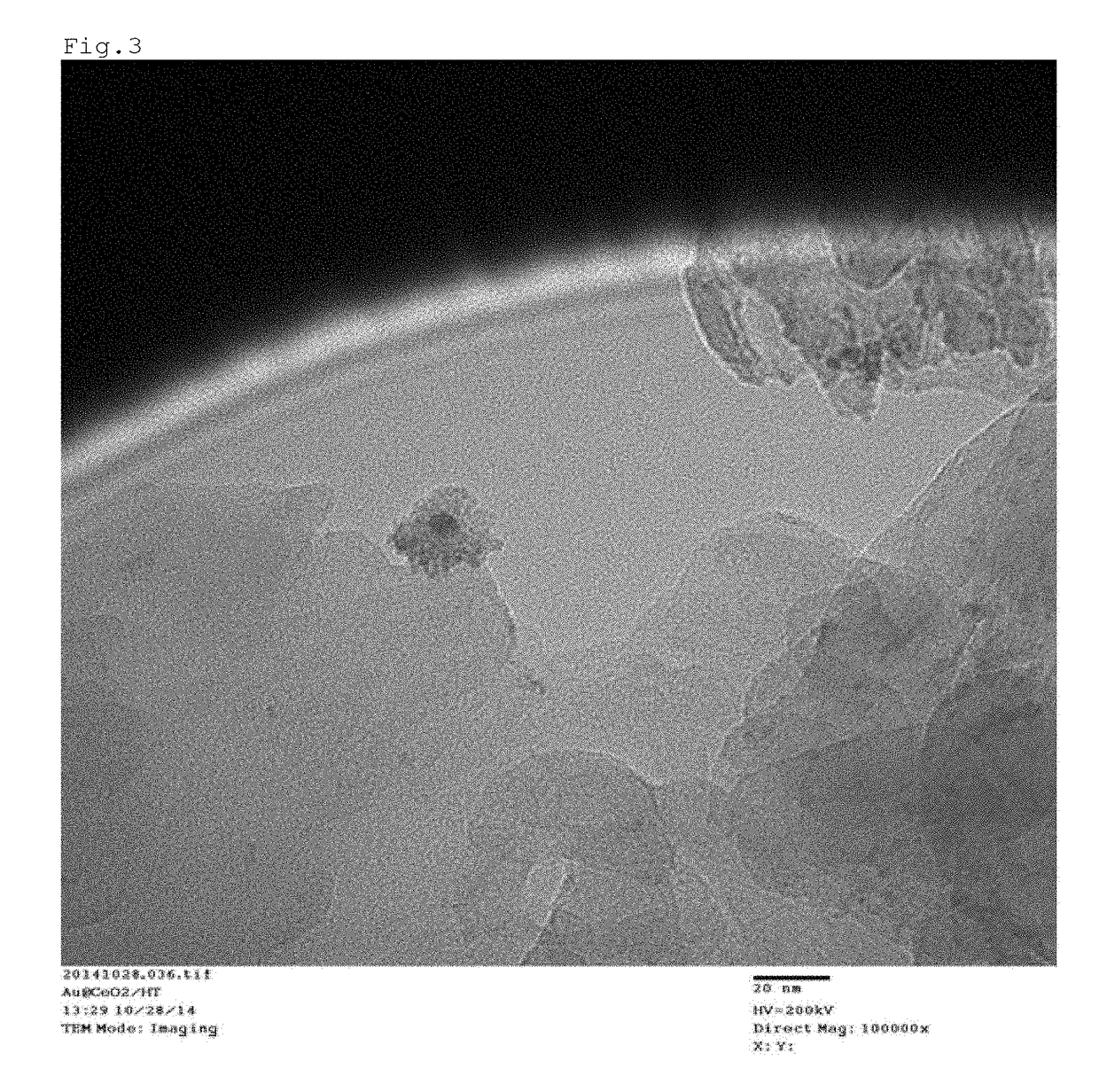 Silver-cerium oxide composite catalyst supported on an alkaline carrier and method for producing the same