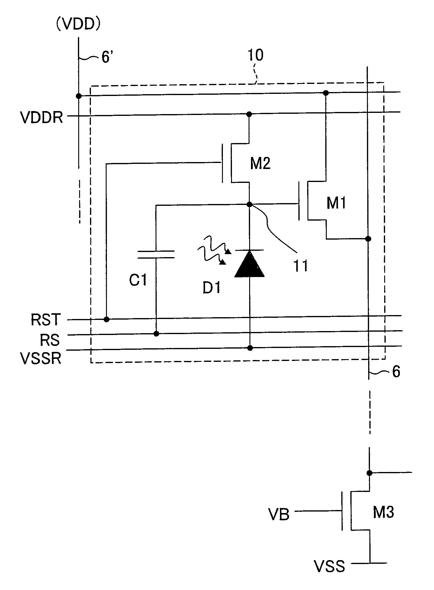 Combined image sensor and display device