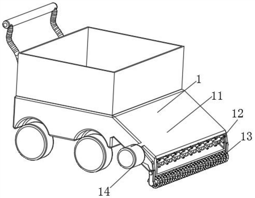 Snow and ice removing device for campus playground runway in winter