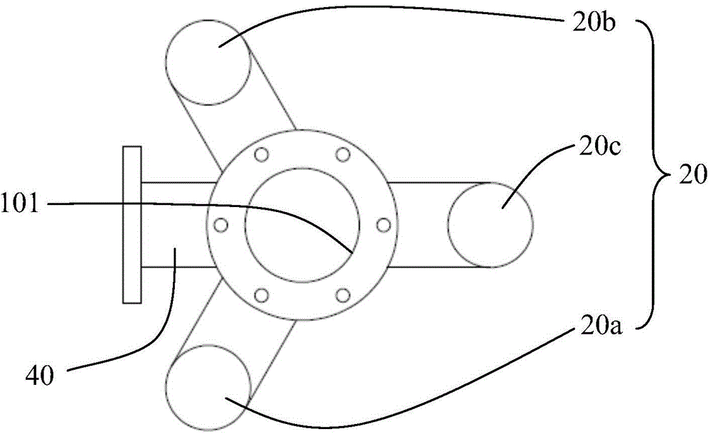 Water distribution apparatus of dyeing machine