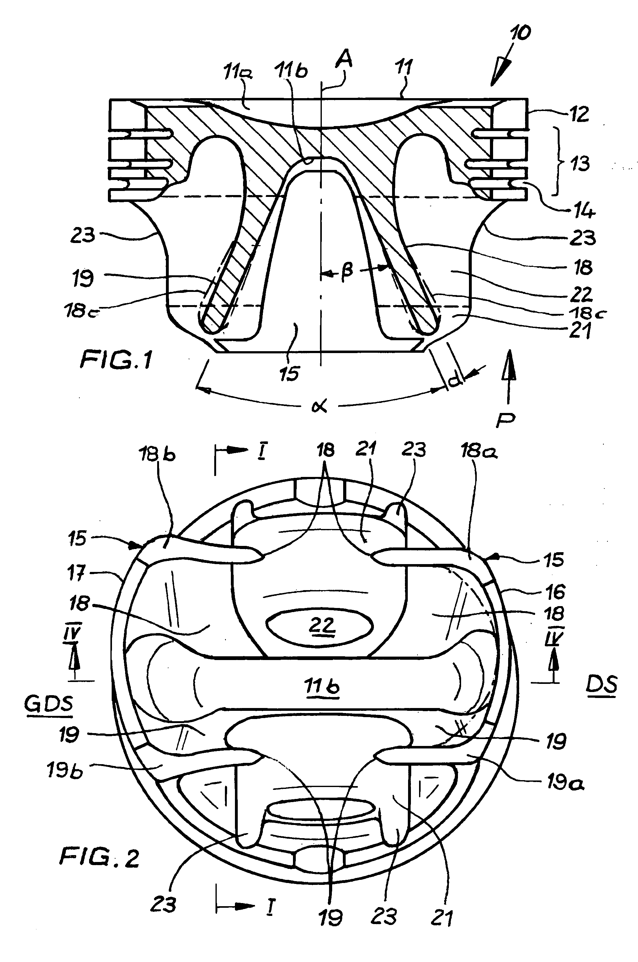 Piston for an internal combustion engine