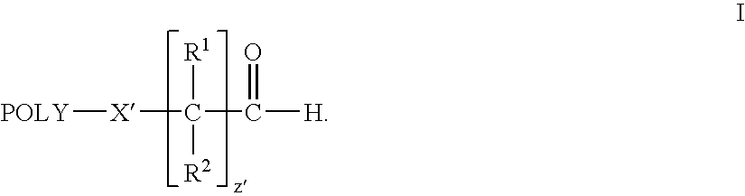 Water-soluble polymer alkanals