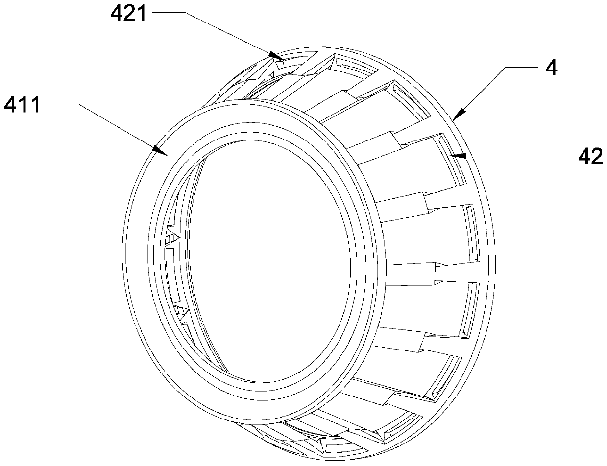 Conical roller bearing for differential mechanism