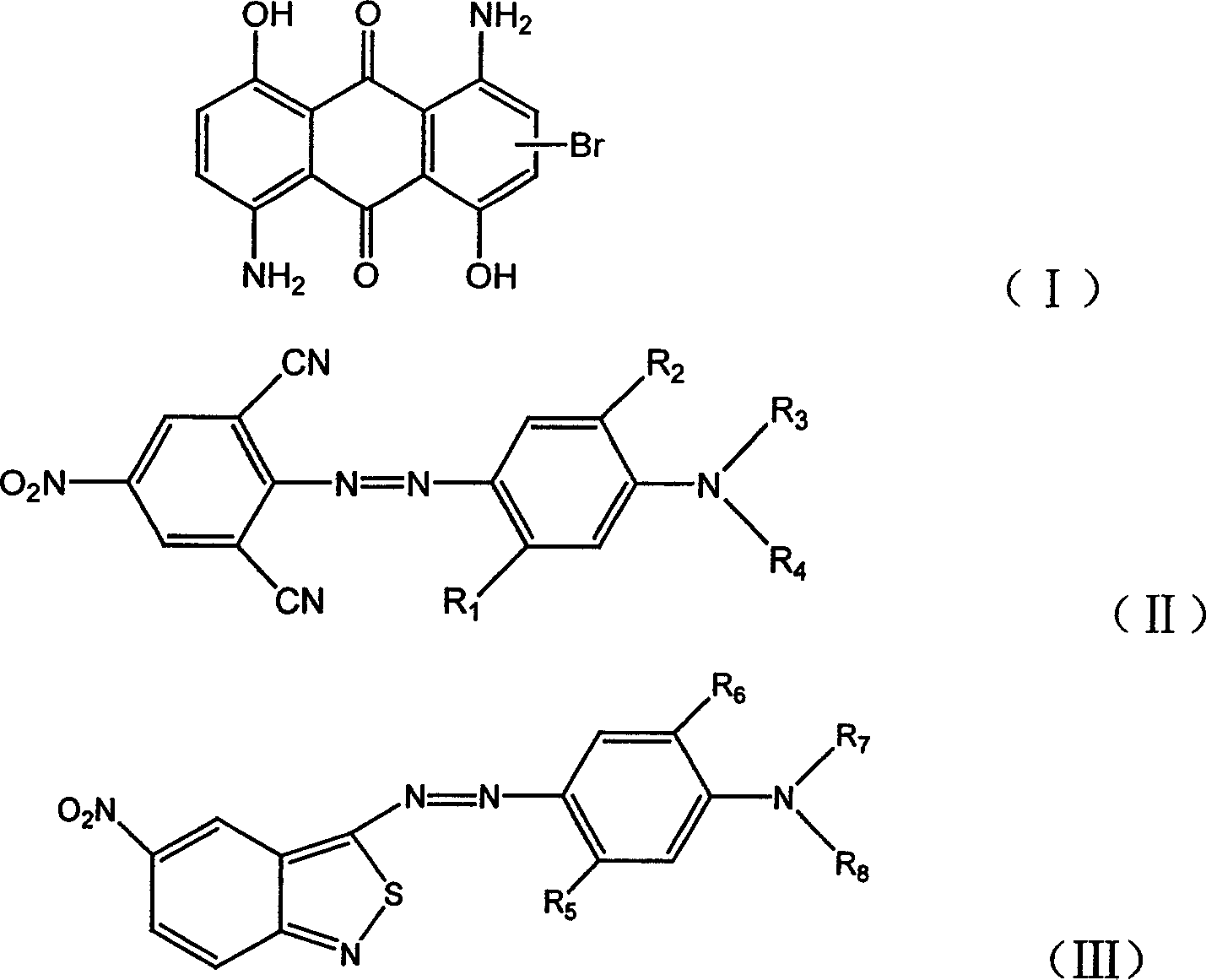 Dispersed blue dye composition