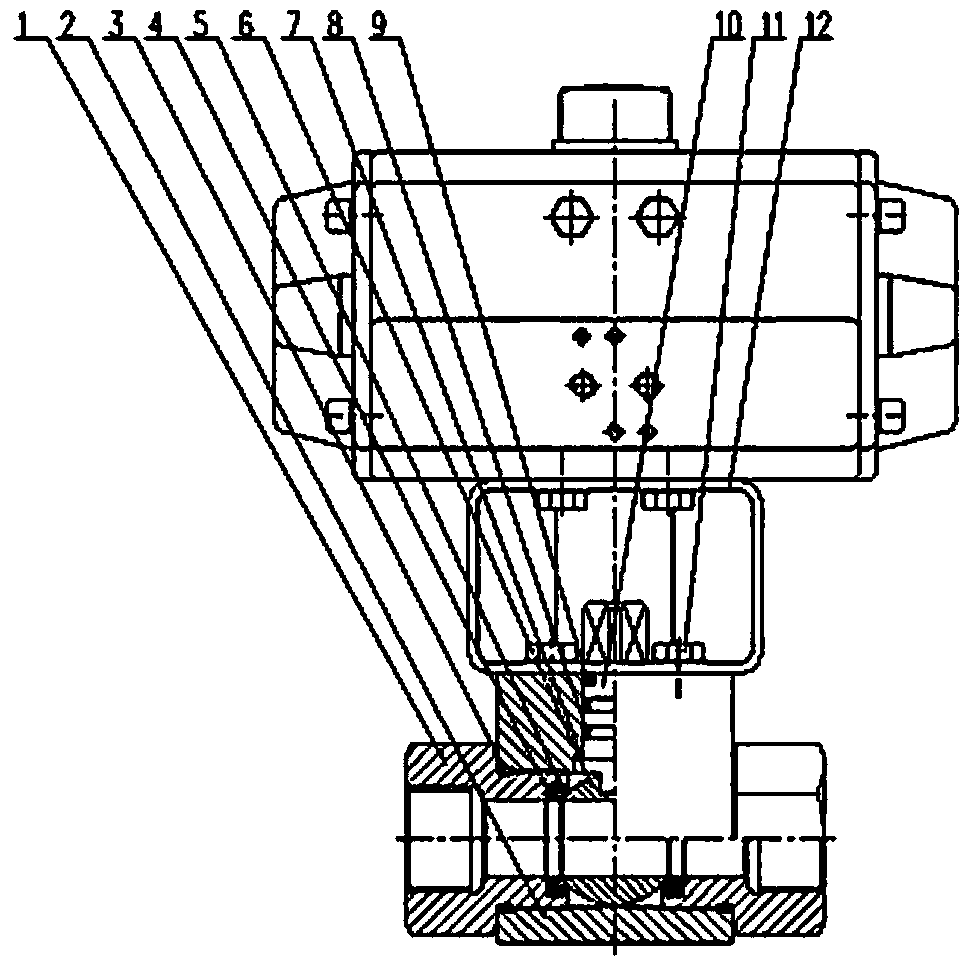 Pneumatic actuator control high pressure ball valve