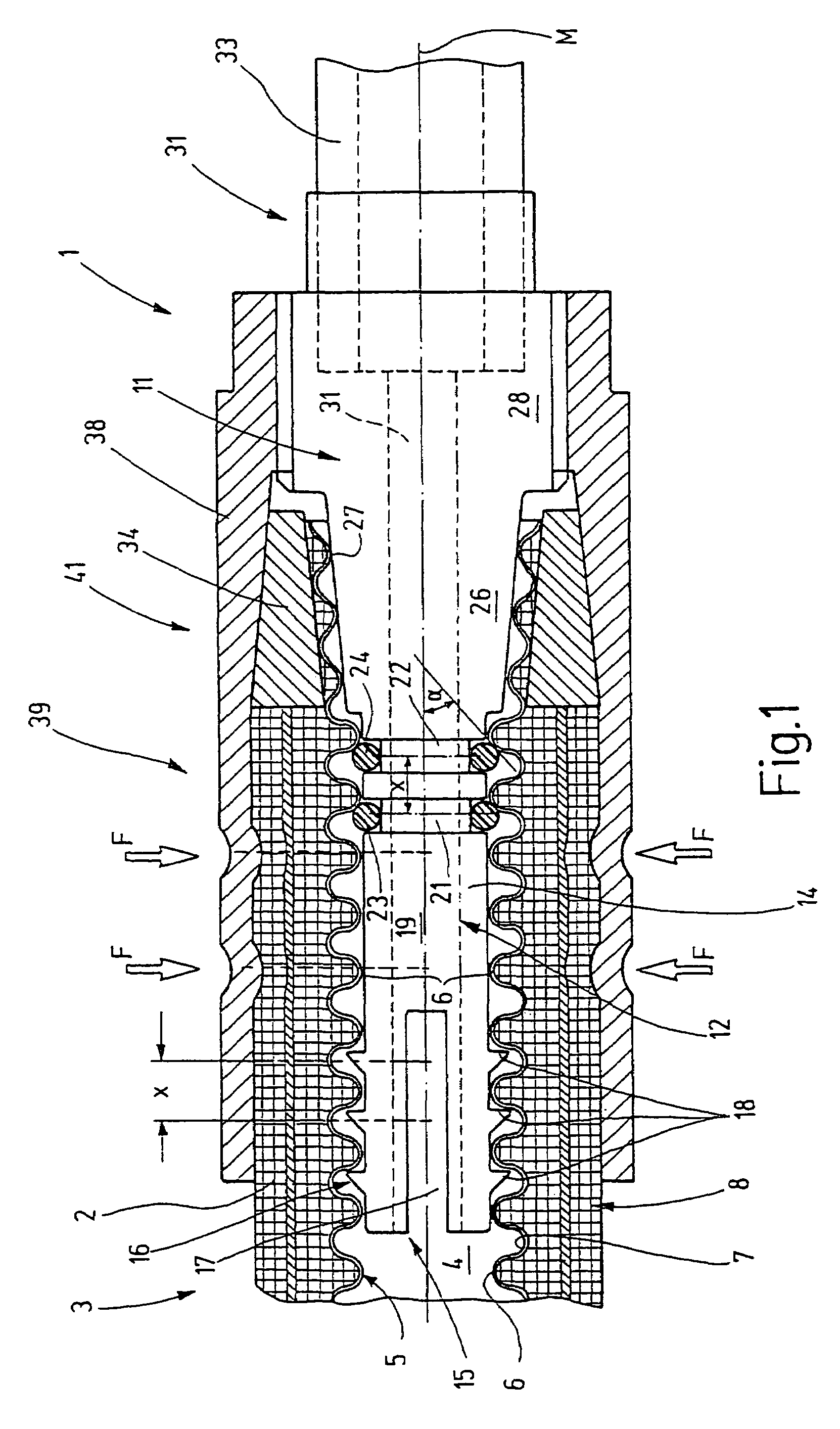 Flexible corrugated hose fitting