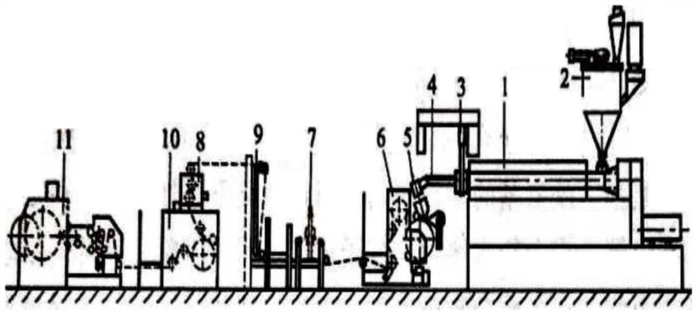 Metallocene linear low-density polyethylene reinforced wrapping film manufacturing process