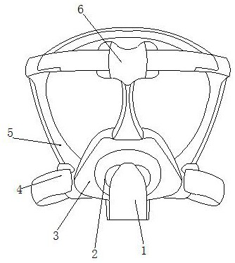 Positive pressure ventilation mask for respiratory department