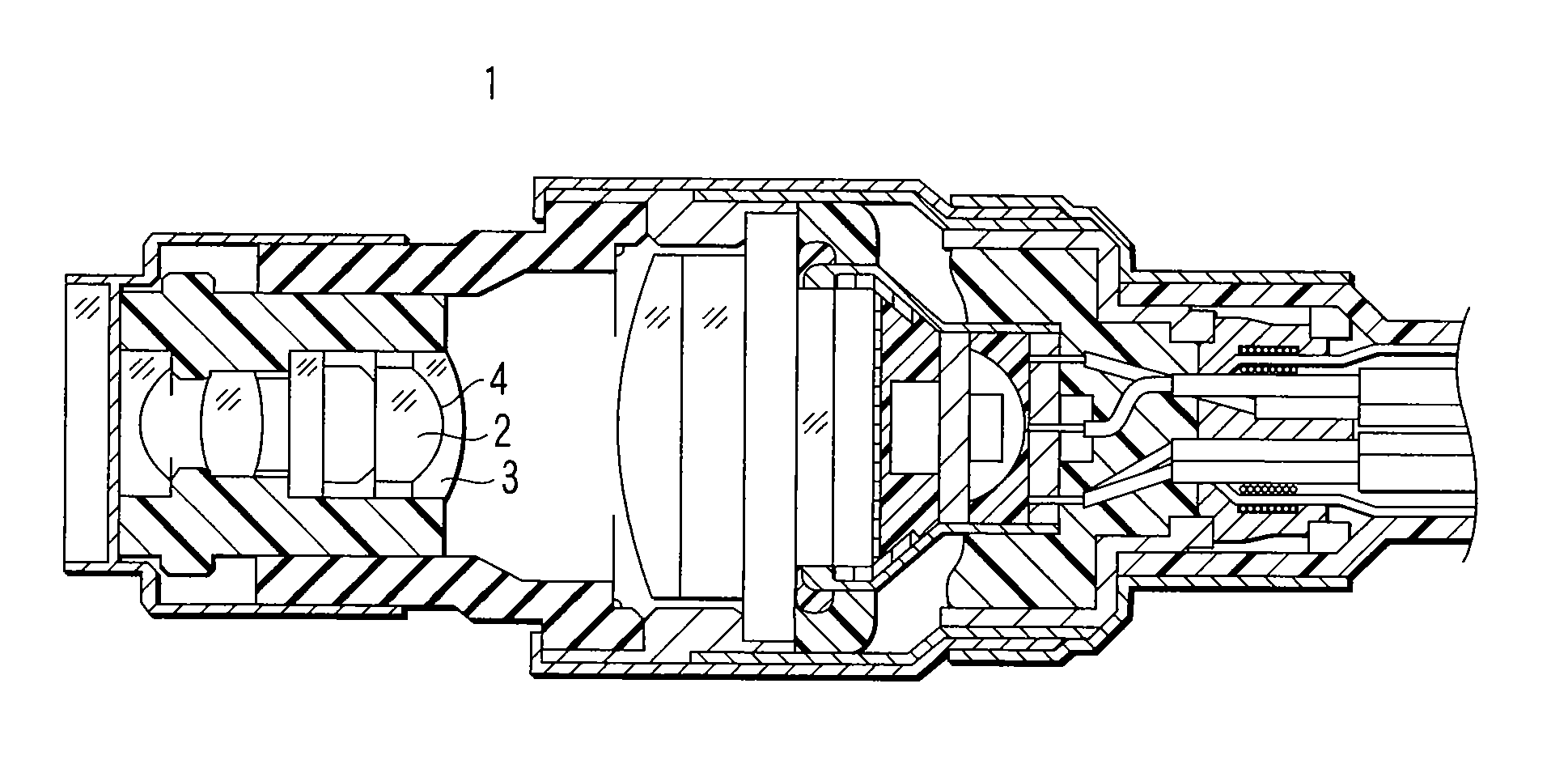 Optical device for fluorescence imaging