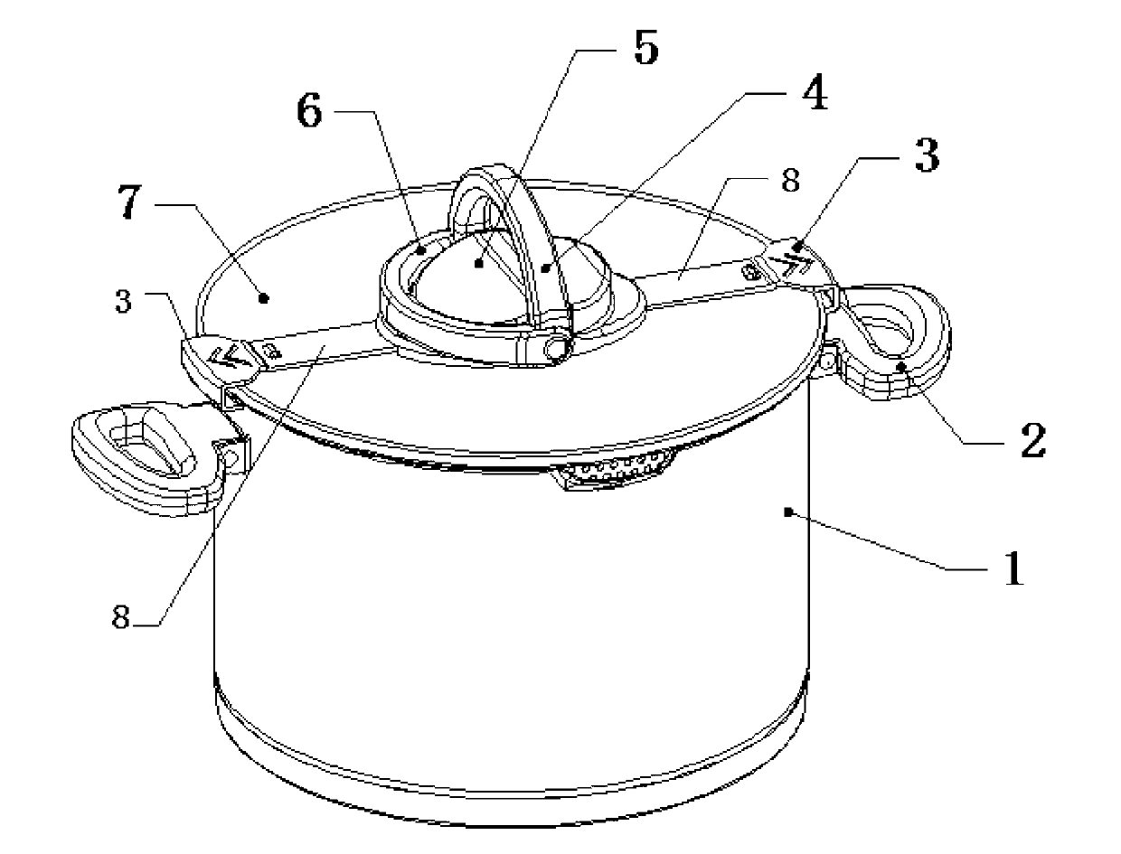 Pan allowing water to be poured through locking cover