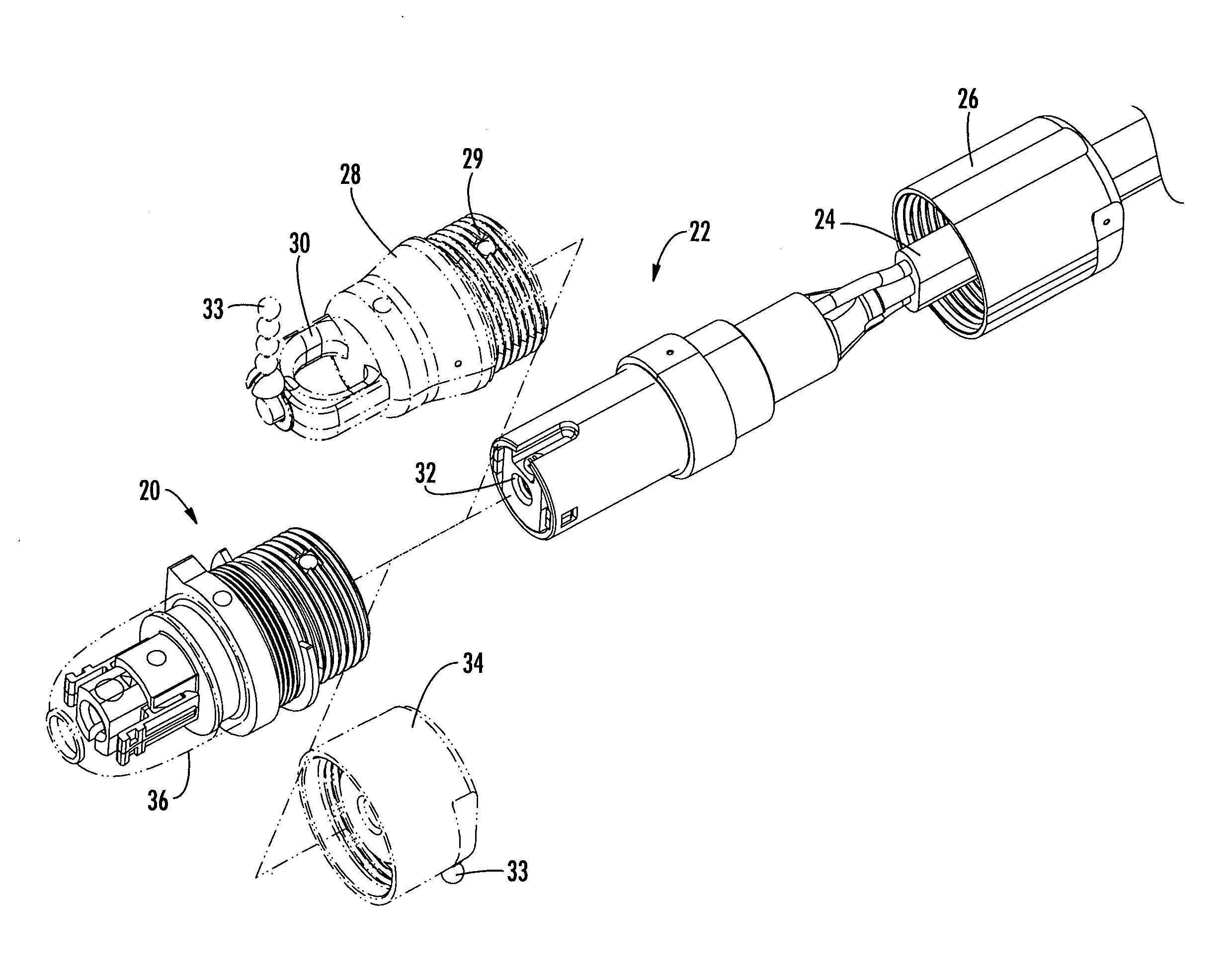 Fiber optic receptacle and plug assemblies