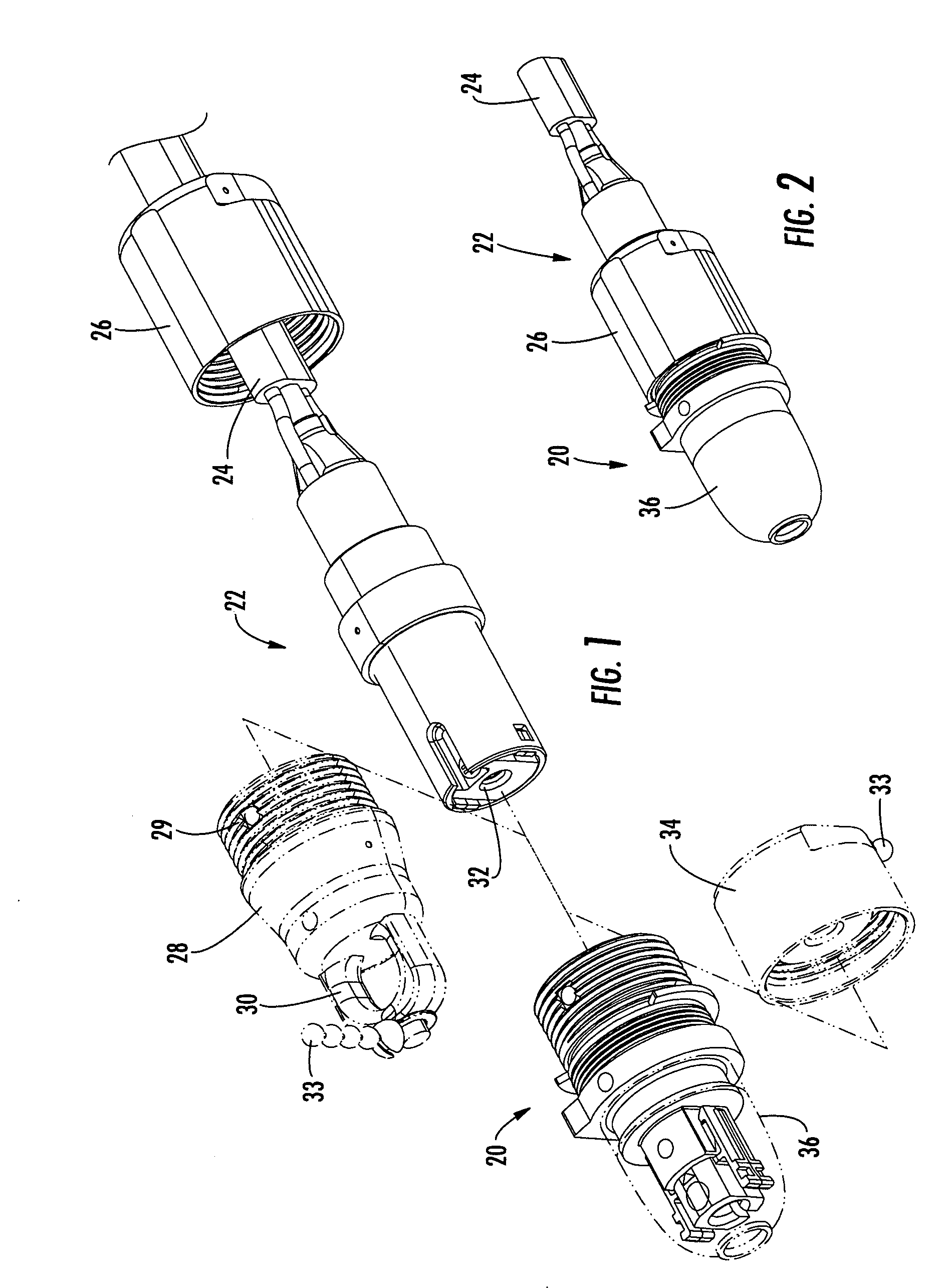 Fiber optic receptacle and plug assemblies