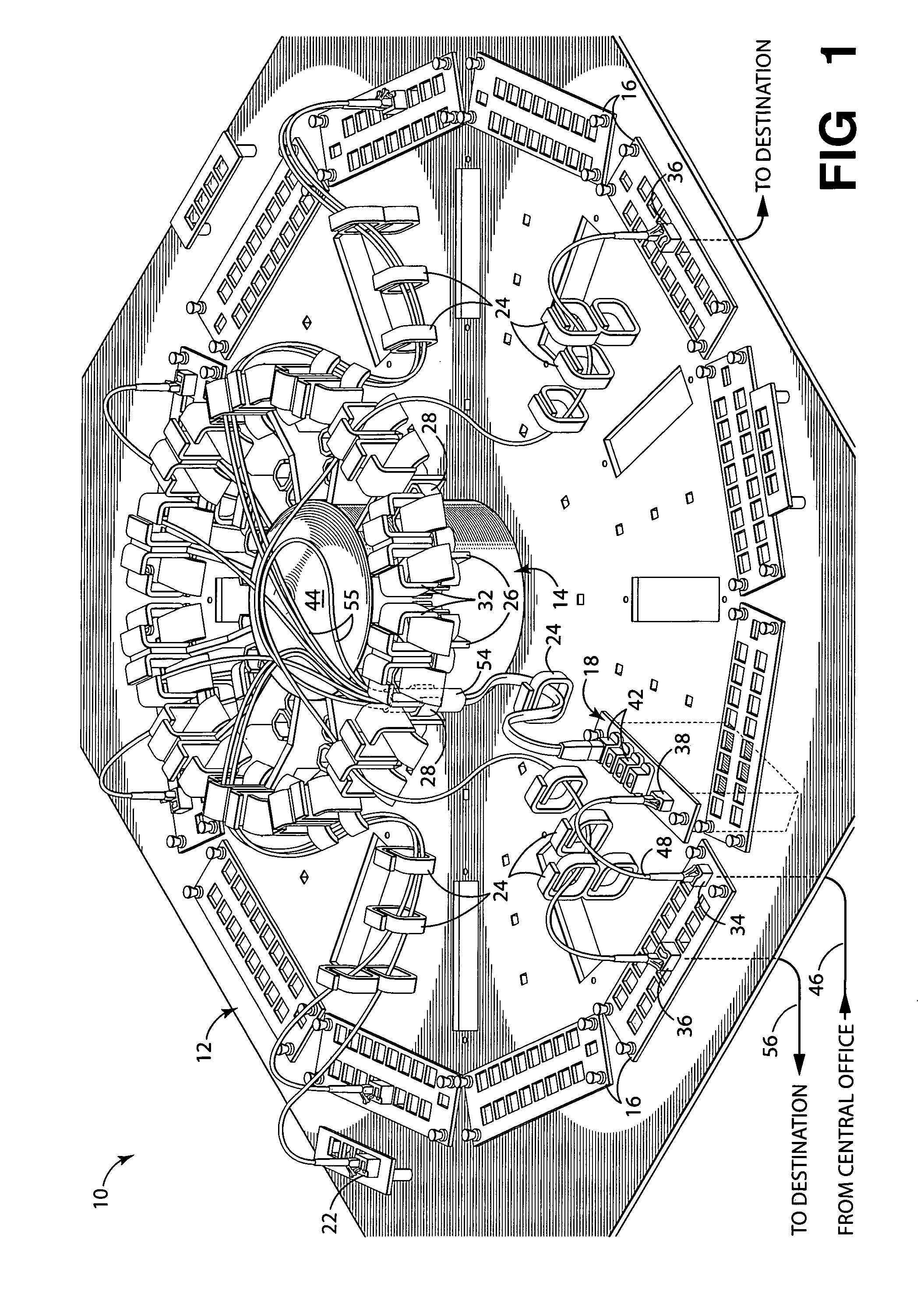 System and apparatus for radial optical distribution