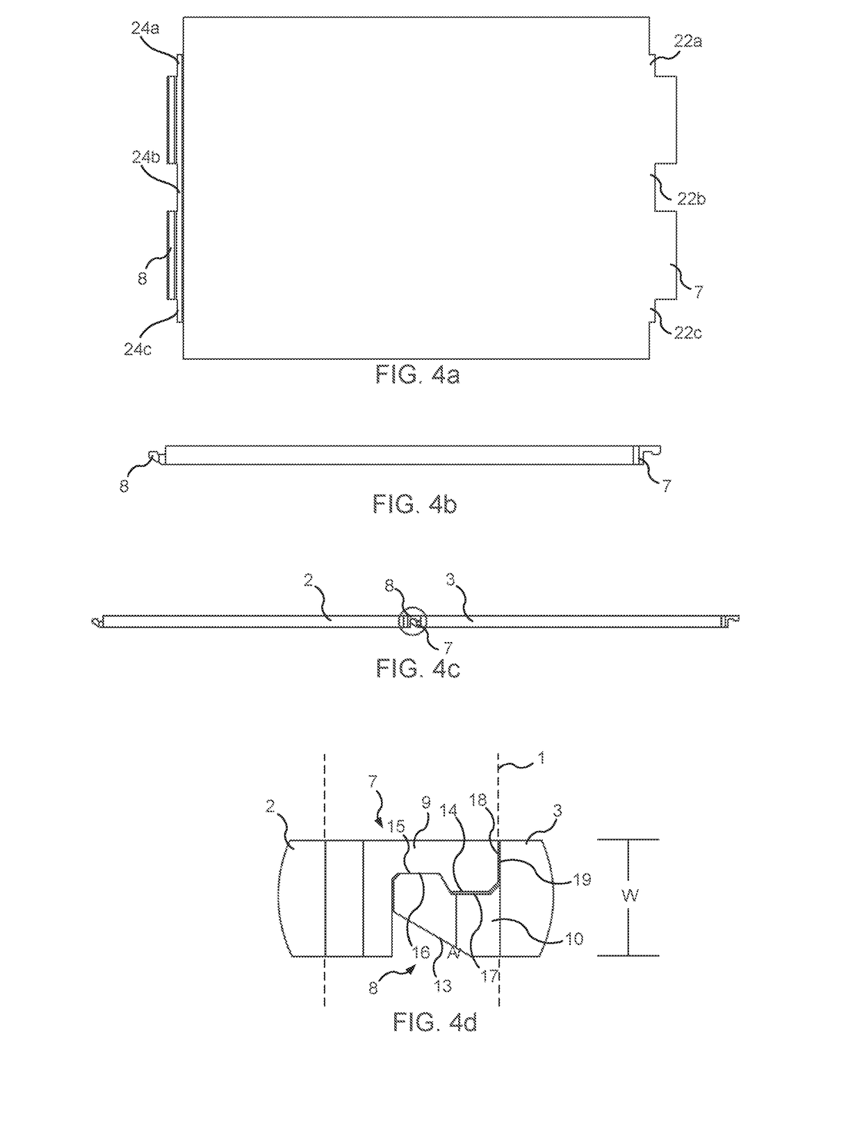 Set of panel-shaped elements for a composed element