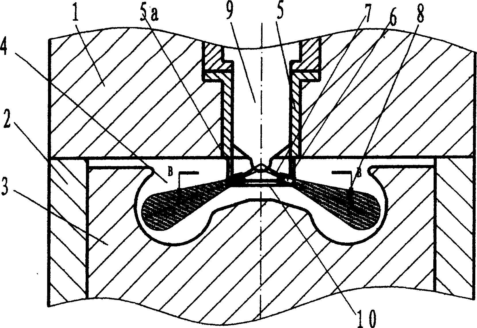 Guide blade combustion system of internal combustion engine