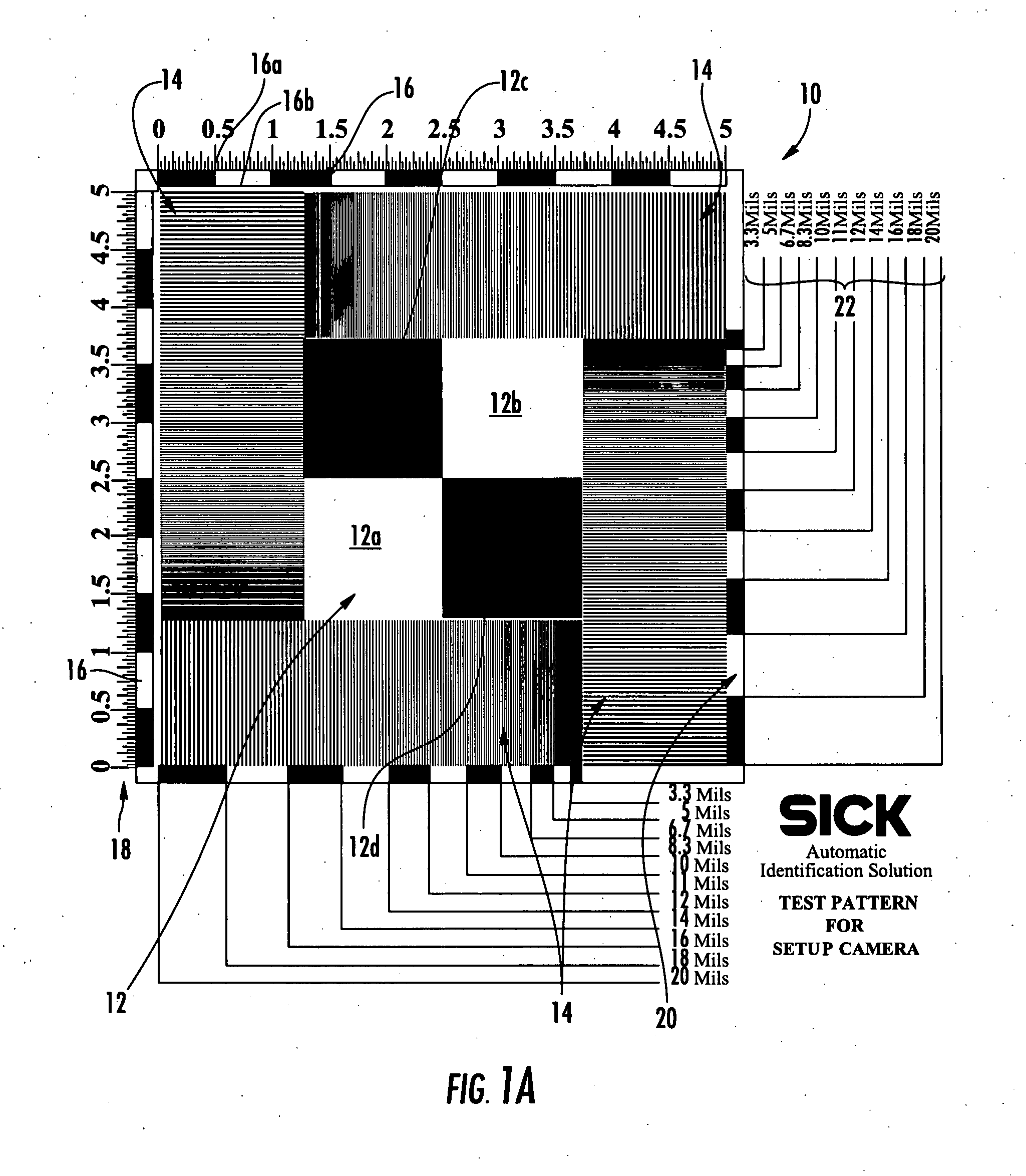 Image quality analysis with test pattern