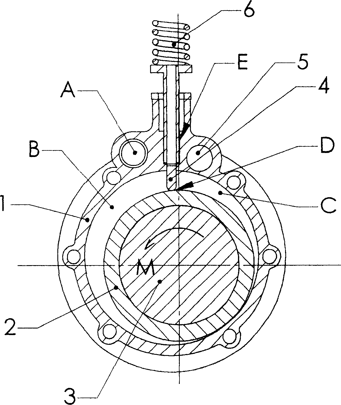 Swing plate and rolling loop type compressor