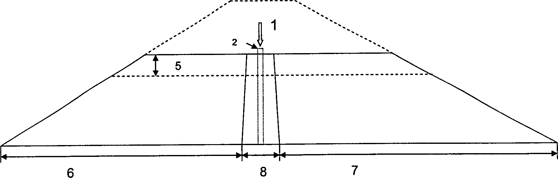 Construction method for rock-fill concrete dam