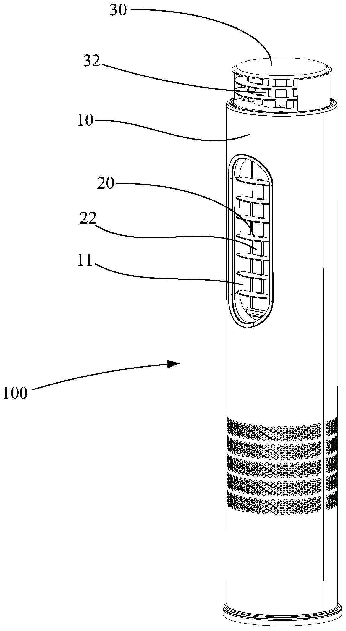 Air-conditioning cabinet and air outlet control method of air-conditioning cabinet