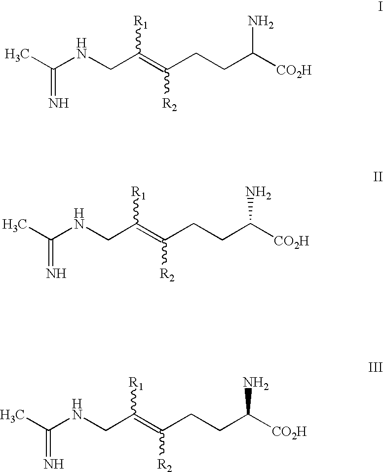 2-amino-5, 6 heptenoic acid derivatives useful as nitric oxide synthase inhibitors