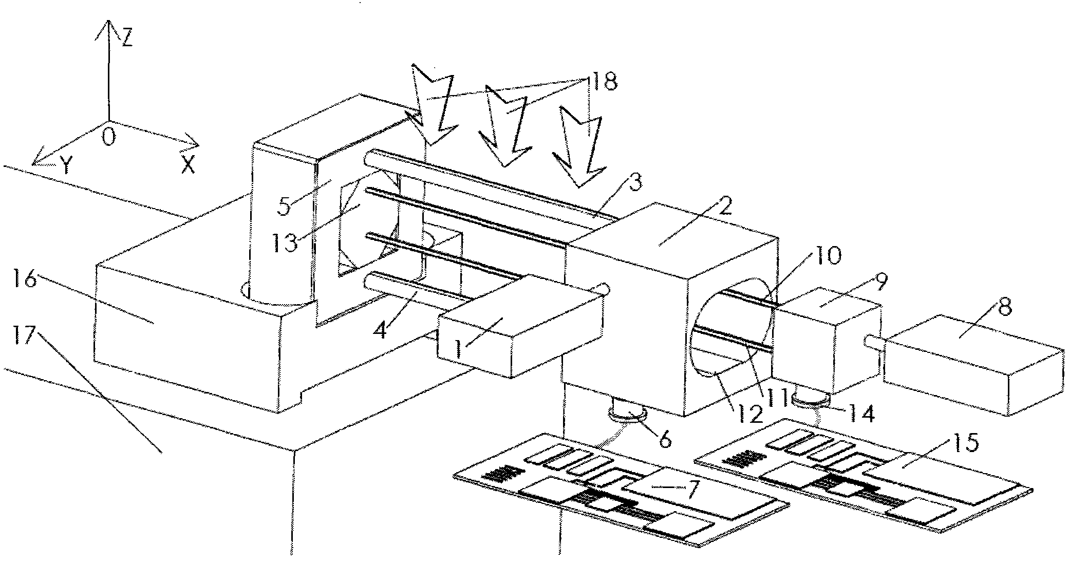 Angular displacement laser interferometer calibrating method and device based on dual-standard optical axis gas bath