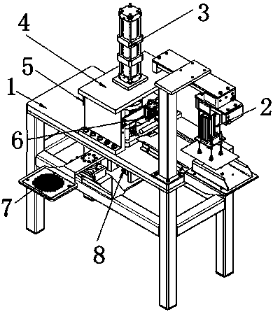 Automatic paper circle blanking device and method