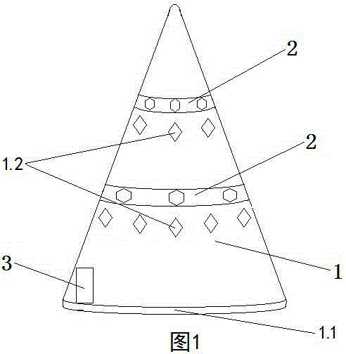 Wind-resistant and anti-falling safety cone bucket with blasting flashing function