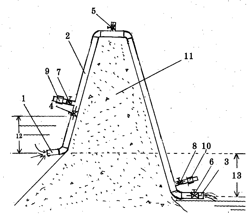 Automatically-flowing water conveyer capable of spanning mountains