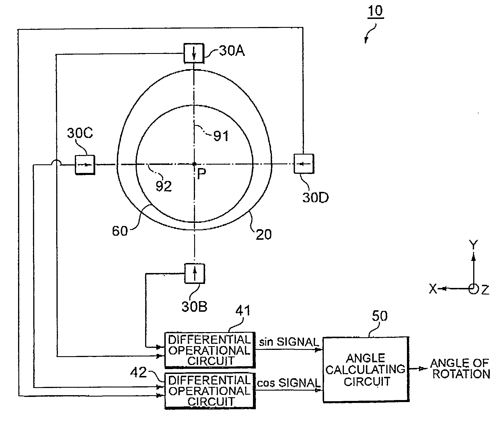 Angle detecting apparatus and angle detecting method