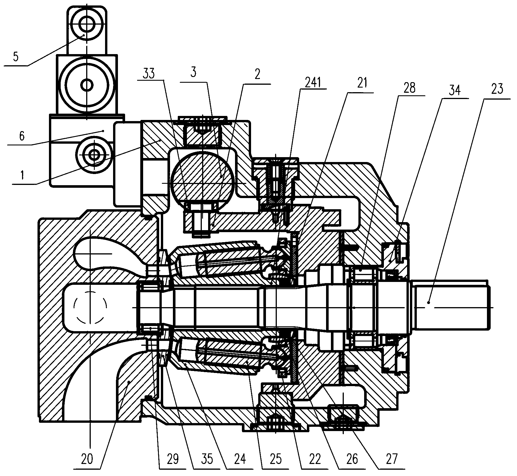 Electric proportional variable axial plunger pump