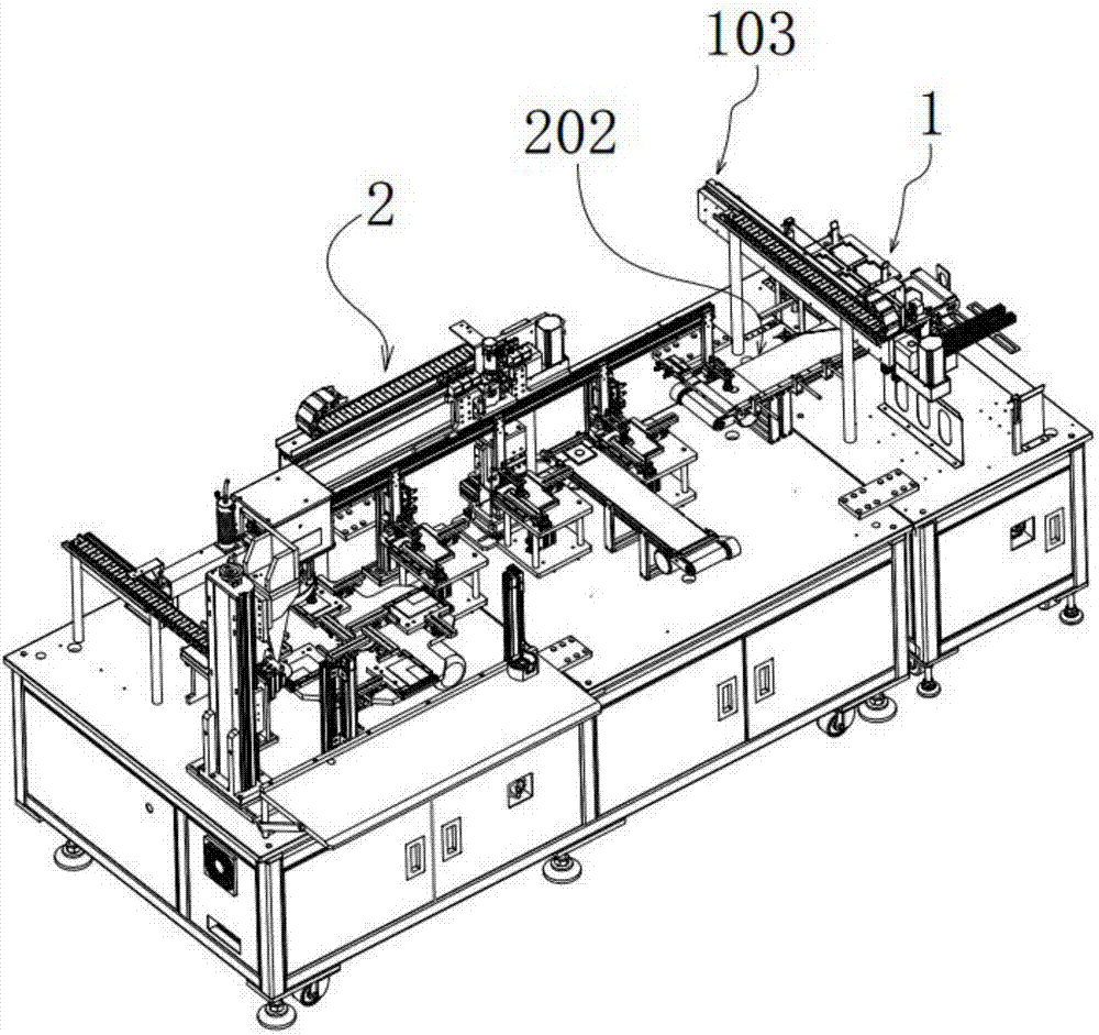 Automatic battery cell feeding, cutting, detecting and welding machine