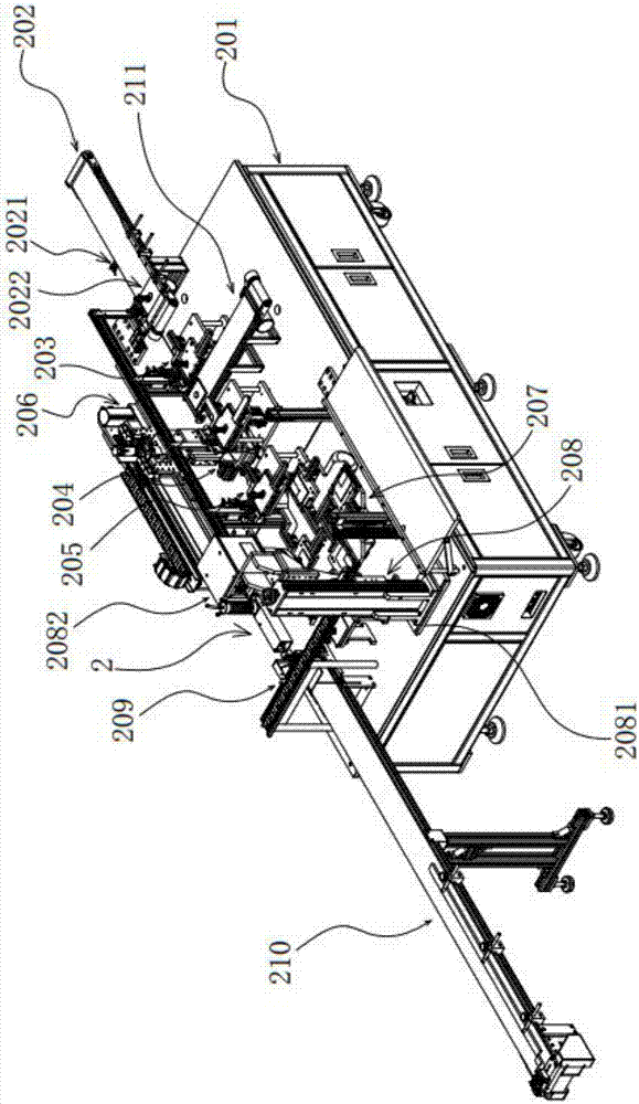 Automatic battery cell feeding, cutting, detecting and welding machine